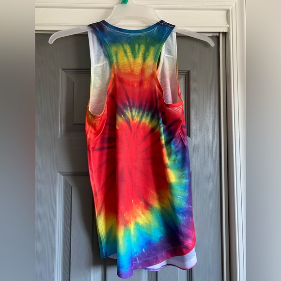 Spencer’s tank top Rainbow tie-dye smiley face “have a nice trip” Size Medium - Picture 4 of 4